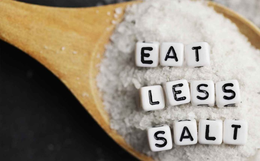 Reducing the intake of sodium for hypertension